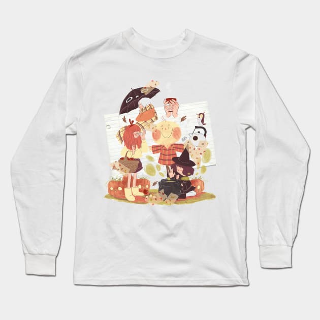 Happy Fall Long Sleeve T-Shirt by AgnyInnocente